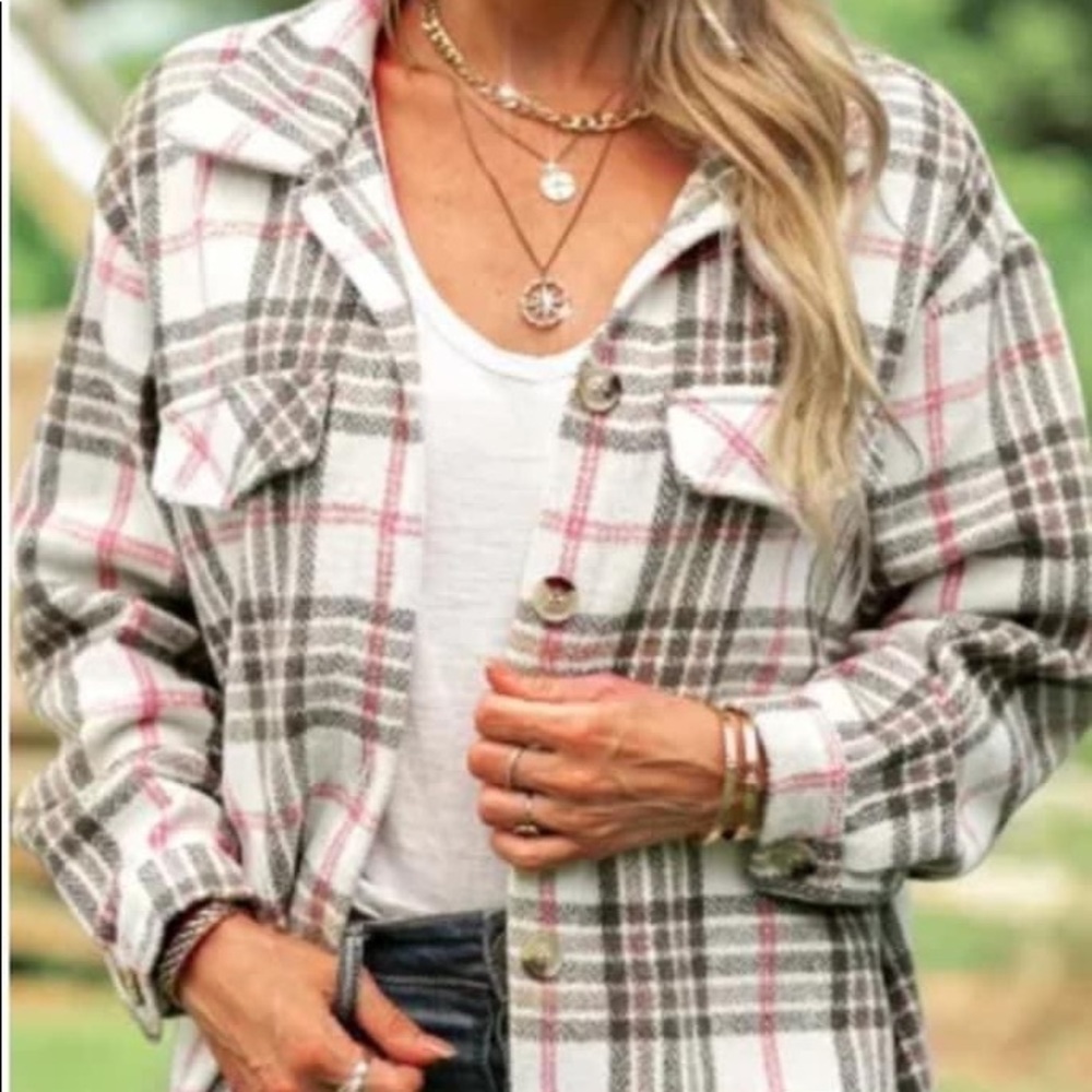 Brand new plaid Shacket